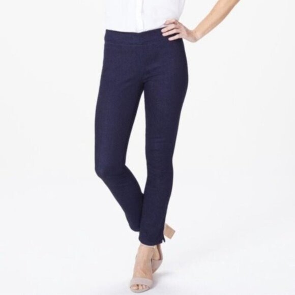 NYDJ Alina Pull On Skinny Ankle Jeans Stretch Dark Blue 4 - Picture 2 of 13